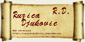 Ružica Đuković vizit kartica